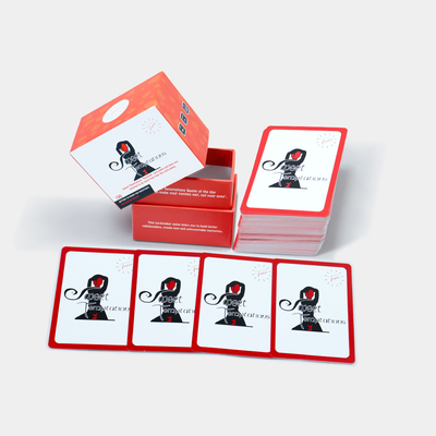 Interactive Conversational Couple Dating Card Game with Customized Color Varnishing Surface Finishing