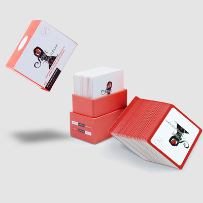 Customized Logo Couple Date Question Conversations Card Game Printed Sweet Conversational Game Card with Lid and Base Box