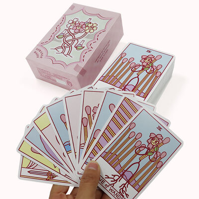 Custom Logo Printing Gold Foil Recyclable Paper Tarot Cards with Guidebook