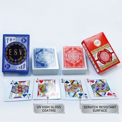 UV High Gloss Coated Poker Playing Cards With Superior Scratch Resistance For Frequent Use