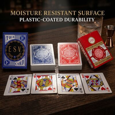 Plastic Coated Paper Playing Cards Combining Paper Feel With Durability For Restaurant And Bar Use