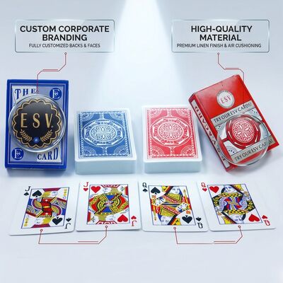 Custom Corporate Brand Logo Printed Playing Cards For Promotional Giveaways And Trade Show Marketing