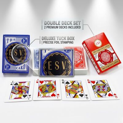 Casino Grade Double Deck Playing Card Set With Deluxe Tuck Box For Wholesale Distribution Markets