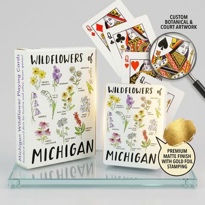 Luxury Gold Foil Stamped Custom Playing Cards Deck with Premium Matte Finish and Personalized Gift Tuck Box