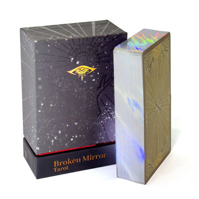 Custom Logo Luxury PVC Plastic Tarot Cards Waterproof Laser Durable Playing Cards with Guidebook Booklet