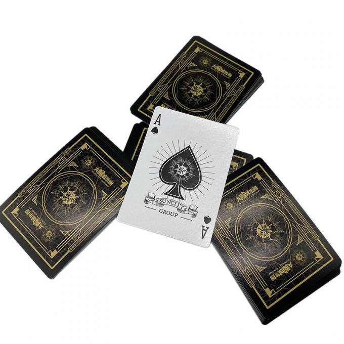 Custom printing deck of black and gold playing cards made in China